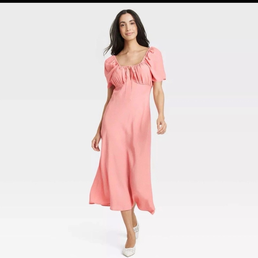 A New Day Midi Sundress Coral Polka Dot size XL - Picture 8 of 8
